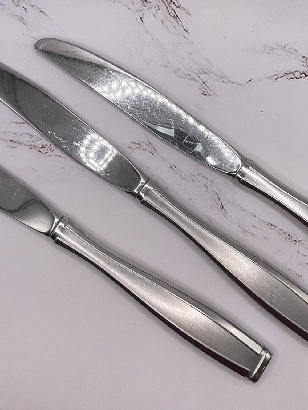 Oneida Satin Shasta Stainless Steel Butter Knives Set of 3 Replacement